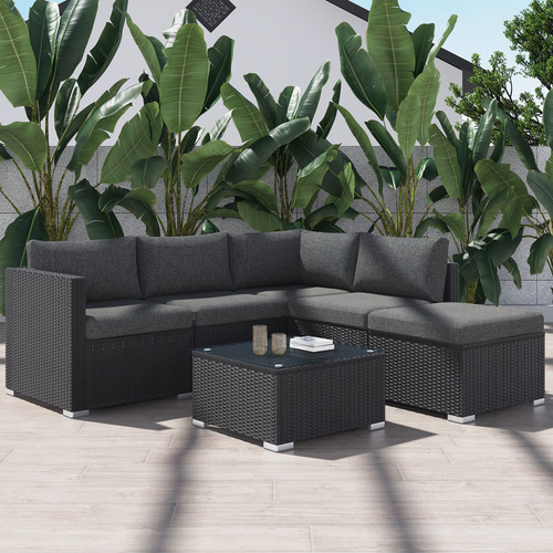 Outdoor black online couch